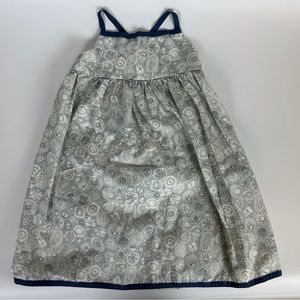 Ferd‎ Gears Floral Abstract Spaghetti Strap Dress Blue Unique 4T HTF